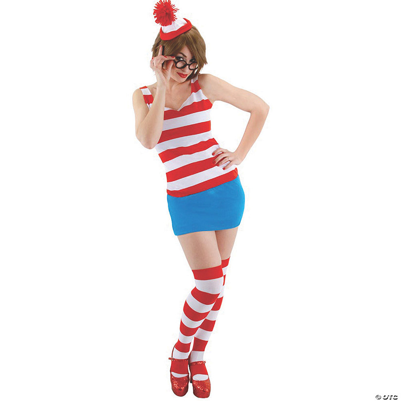 Women's Where's Waldo Dress Plus Size Costume - Large/XL Image
