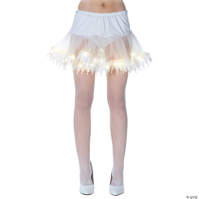 Women's White Light-Up Tutu Petticoat Image