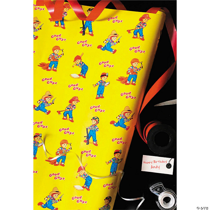 Wrapped in Terror Child&#8217;s Play 2&#8482; Good Guys Chucky Wrapping Paper Image