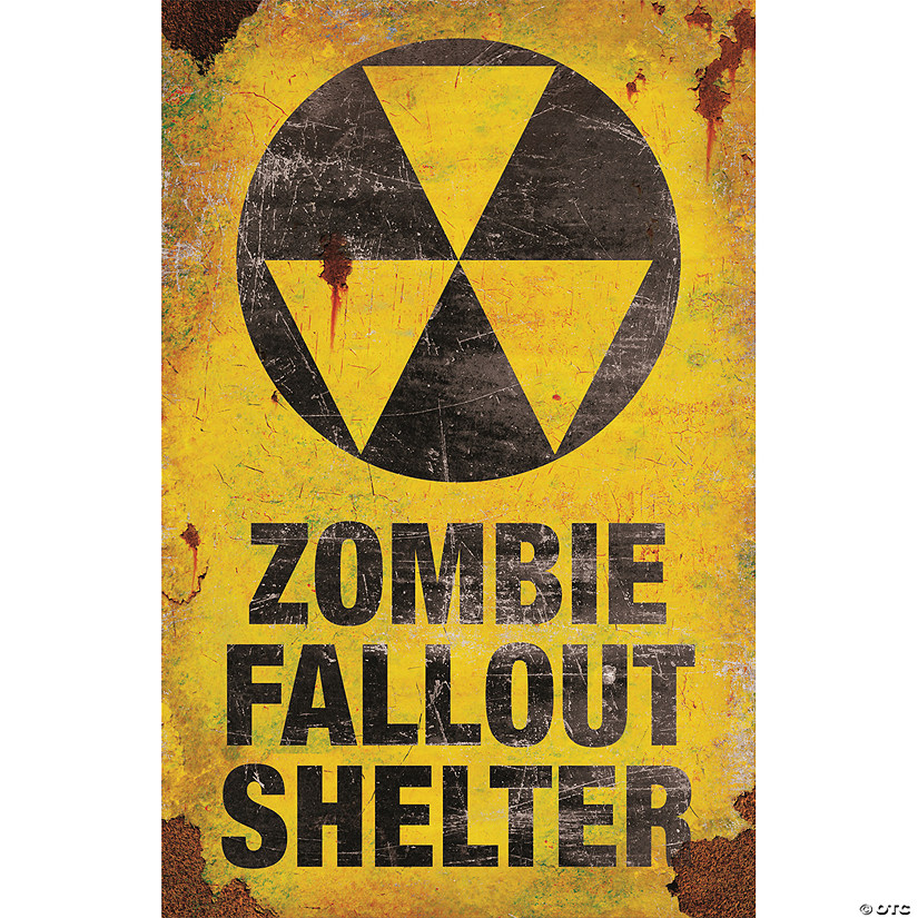 Zombie Fallout Shelter Sign Image