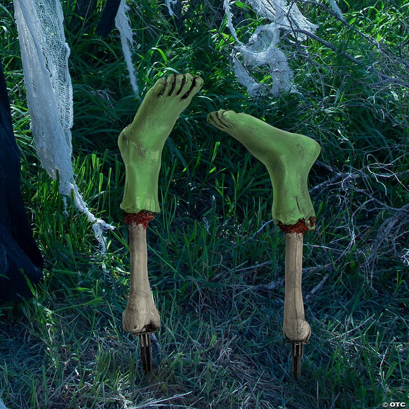 Zombie Feet Yard Stakes Halloween Decorations Image