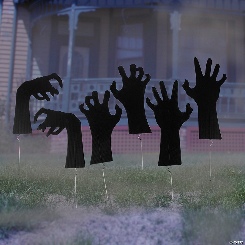 Zombie Hand Yard Stakes Halloween Decorations - 6 Pc. Image