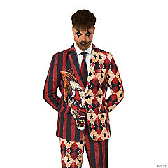 Adults Red Scary Clown Suit Costume