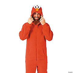 Adults Sesame Street® Elmo Hooded Onesie Costume