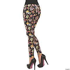 Adult Neon Pink Lace Leggings - Extra Small