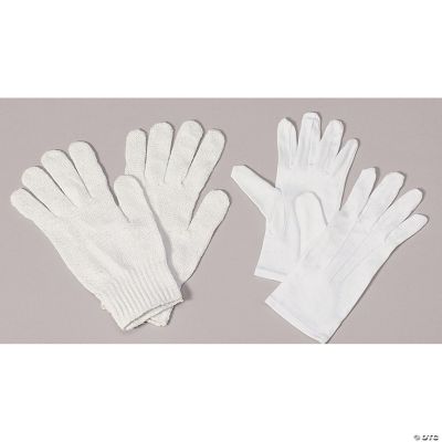 White Cotton Santa Gloves
