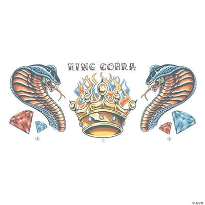 Cobra Temporary Neck Tattoo | Halloween Express