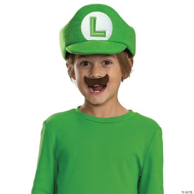 Kids Super Mario Bros.™ Elevated Luigi Hat & Mustache Costume Accessory