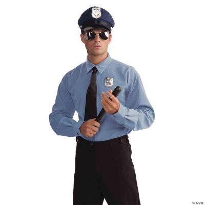 Adult Police Officer Costume Mens, Dark Blue Cop Uniform Halloween Outfit