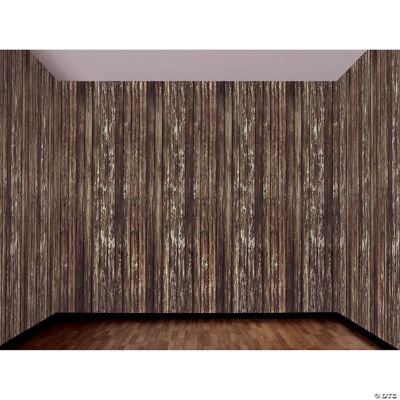 Wood Wall 100' Plastic Backdrop