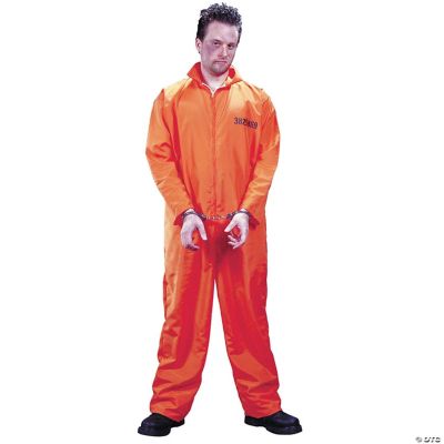 Men's Orange Jumpsuit Got Busted Prison Costume