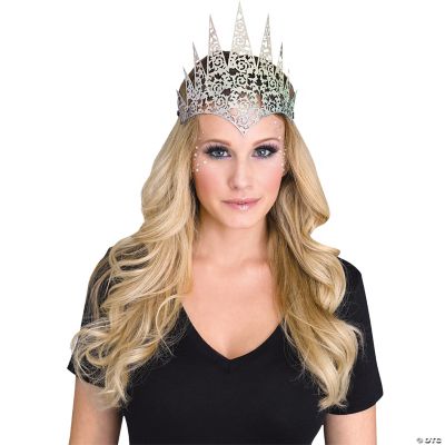 Adults Iridescent Flexible Glitter Crown Halloween Express