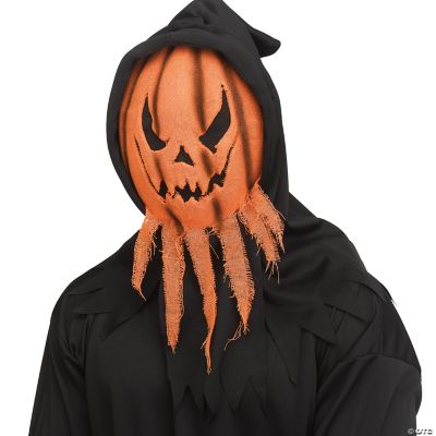 Hooded Evil Pumpkin Mask