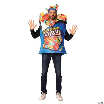 Adult's Sour Gummy Worms Costume | Halloween Express
