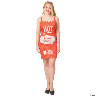 Women's Taco Bell Hot Sauce Costume Medium/Large Halloween Express