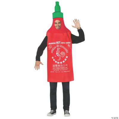 Adults Sriracha Bottle Costume | Halloween Express