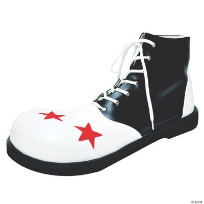Adult's Black & White Wingtip Clown Shoes