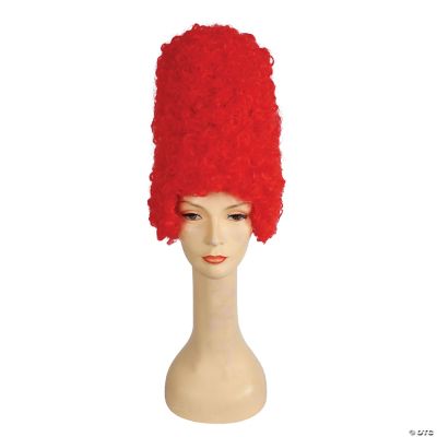 Women's Red Bargain Beehive Wig Halloween Express