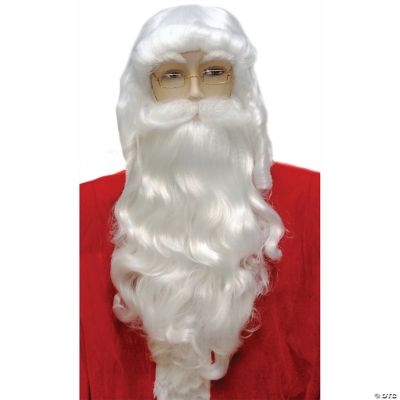 Deluxe Santa White Wig & Beard Set main image 0