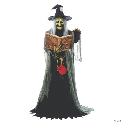 5.7' Animated Spell-Speaking Witch Halloween Decoration | Halloween Express
