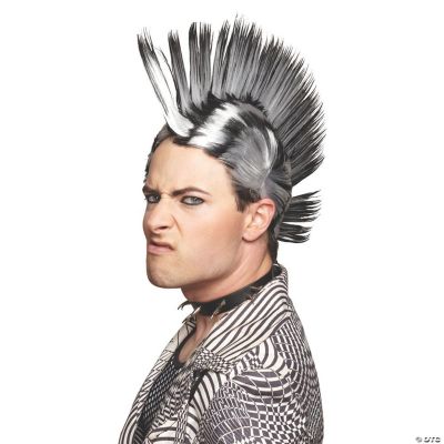 Black & White Mohawk Wig