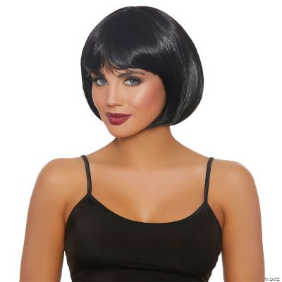 Black bob halloween wig sale