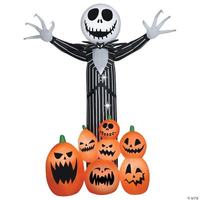 9 Ft. Airblown Inflatable Giant Animated Jack Skellington Halloween Yard  Decoration - Discontinued