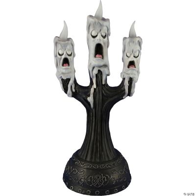 Animated Ghost Candle With Faces Prop Discontinued
