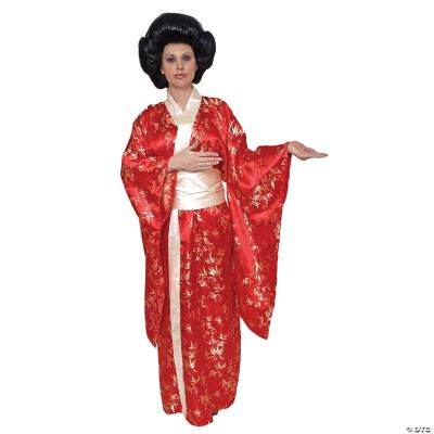 Women's Red Kimono Costume Halloween Express